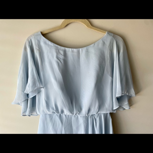 NWOT Jenny Packham Flutter Sleeve Open Back Chiffon Cocktail Dress - Picture 3 of 6